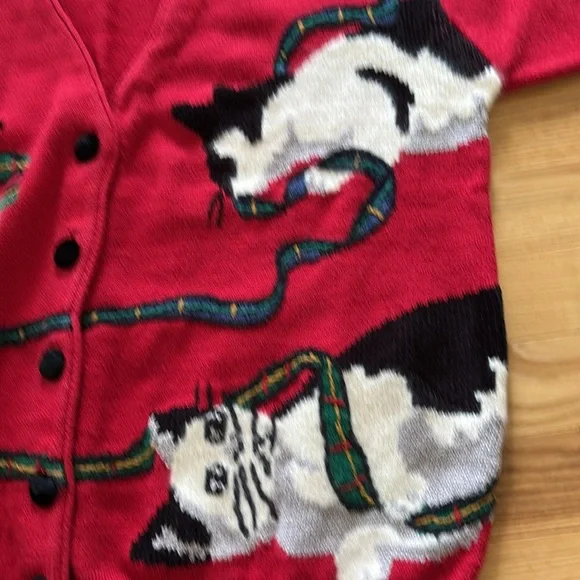 Susan Bristol Red Knit Sweater - Picture 3 of 5